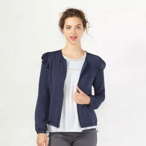 LC Lauren Conrad Ruffle Shoulder Flight Jacket